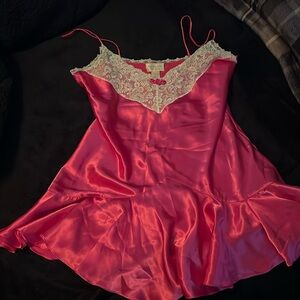 Sexy hot pink slip nightgown by Victoria’s Secret!